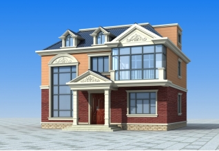 120平方米現代二層半自建房屋設計圖紙，帶閣樓12x10米