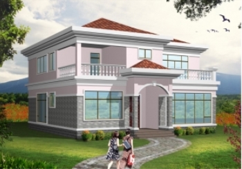 150平方米農(nóng)村二層小別墅設(shè)計施工圖紙，12.4x13.5米