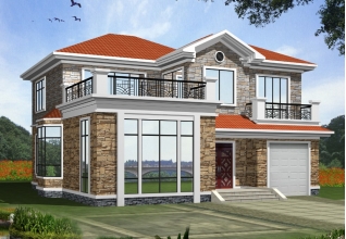 190平方米新農村二層別墅設計圖紙及效果圖大全，14.2x13.5米