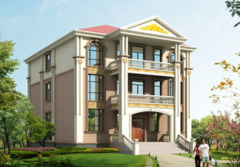 三層農(nóng)村小別墅設(shè)計(jì)圖，占地200平米，陽(yáng)光大氣