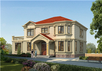 帶獨立廚房的二層自建房設計圖,大戶型方案