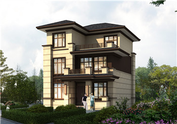 現代三層農村房屋設計圖紙及效果圖，帶全套cad建筑圖