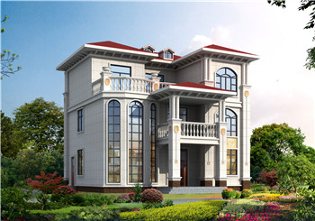 豪華別墅設計圖紙（含效果圖），三層歐式別墅方案精選