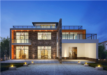 獨棟二層別墅cad設計圖紙，平屋頂自建別墅方案精選