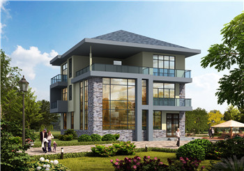 160平方米三層別墅戶型圖紙及全套施工方案，現代風格設計