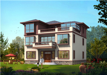 35萬左右的農村小別墅設計圖及效果圖，新中式風格