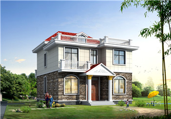 私人經濟小別墅設計圖，農村自建小洋樓100平左右戶型