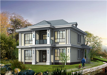 140平方米清新別致新農村兩層房屋設計圖紙大全12x13米