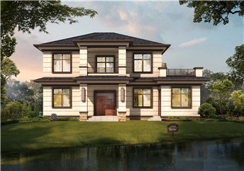 165平方米新農(nóng)村兩層施工建筑設(shè)計(jì)圖紙帶外觀效果圖，帶土灶