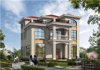 130平米新農村自建房屋施工建筑圖紙及效果圖