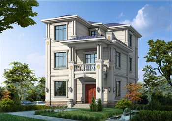 開間9到10米簡約別墅設計圖紙帶效果圖，全套別墅設計方案