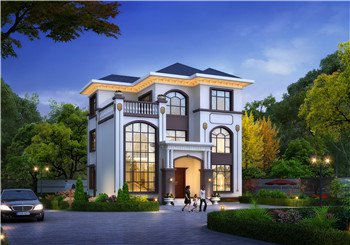 100平新農村三層復式房屋別墅設計圖紙，造價30萬左右