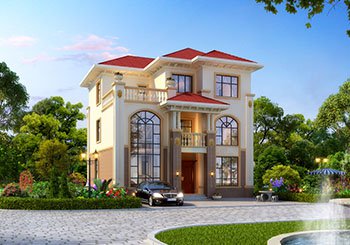 新款三層豪華大氣歐式別墅設計圖，3種戶型設計方案