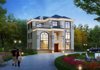 130多平方米新農村三層別墅建筑設計圖及效果圖