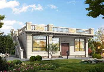 一層平屋頂自建房圖,簡單而舒適,既省錢不說還不愁沒地曬糧食