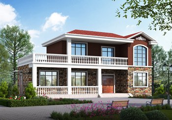 新農村二層房屋建筑施工圖紙，廚房獨立在配房