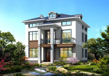 100平方米實用二層半小別墅設計圖紙（帶閣樓層），住著安逸