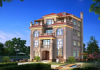 復(fù)式別墅農(nóng)村四層霸氣豪宅設(shè)計圖紙，建好你就是村里第一