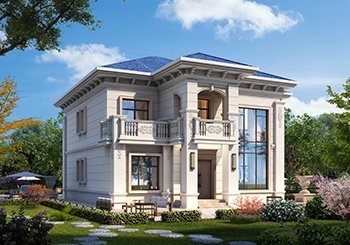 農(nóng)村二層帶電梯別墅設(shè)計(jì)圖，歐式風(fēng)格，避免老人上下樓的麻煩