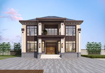 自建小樓二層農村別墅設計圖，大氣好看，13米乘14米