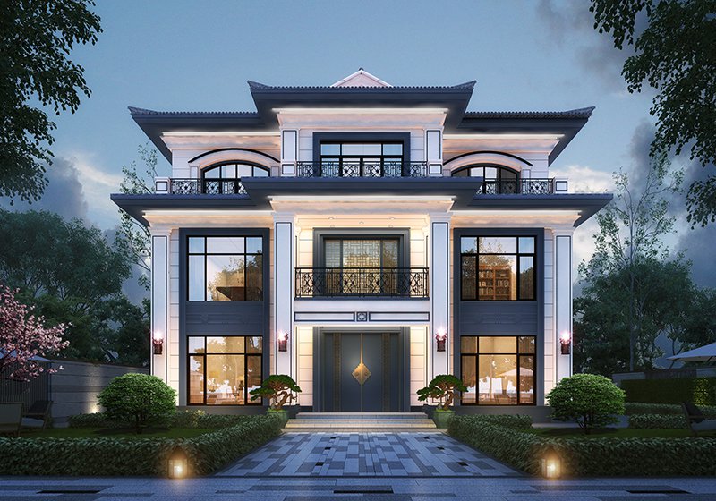 2026最新款獨棟中西雙餐廳三層別墅設計圖，精巧實用好看不貴