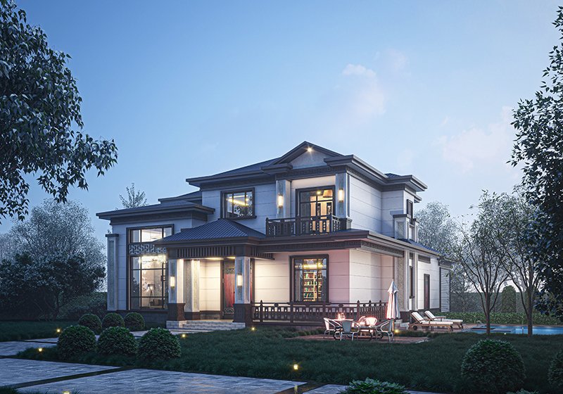 簡歐風格二層別墅設計圖，經典不過時大氣時尚，漂亮的不像話！