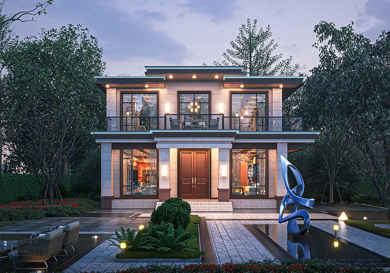 面寬10米高品質(zhì)二層別墅設(shè)計方案，造價不高顏值很高，非常適合回鄉(xiāng)建