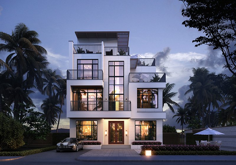 占地90平米四層超現(xiàn)代風(fēng)別墅設(shè)計(jì)圖，享受高品質(zhì)生活