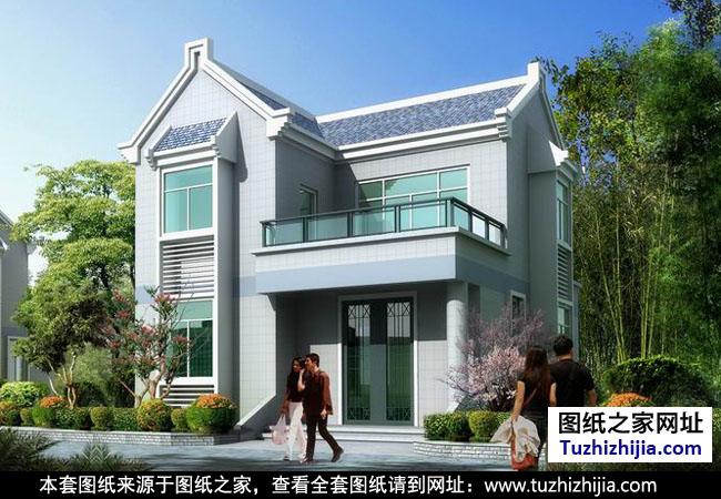 新農村二層住宅設計圖紙效果圖