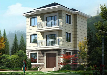 三層農村小別墅設計圖紙，全套設計方案（含效果圖）