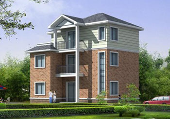 三層新農村住宅設計圖紙（含效果圖），別墅設計圖紙方案