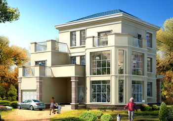 140平方米別墅設(shè)計(jì)圖紙（含效果圖），別墅設(shè)計(jì)方案精選