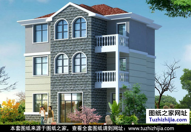 100平簡單別墅設計圖紙 效果圖