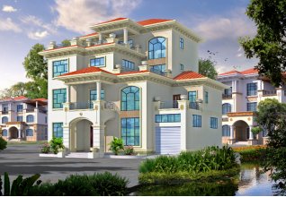 新農村全套四層別墅設計圖紙占地面積：190平方米造價預算：42萬