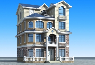 120平方米新農村四層房屋設計圖紙和效果圖