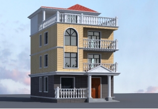 95平方米農村四層房屋設計圖，8米X11米 ，預算37萬