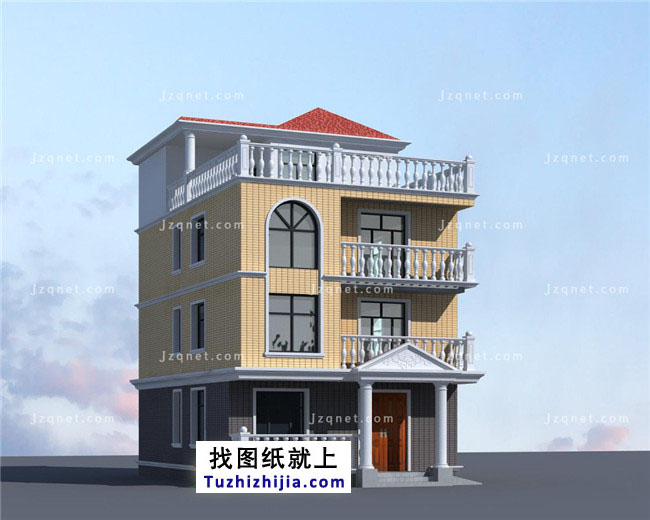 95平方米農村四層房屋設計圖