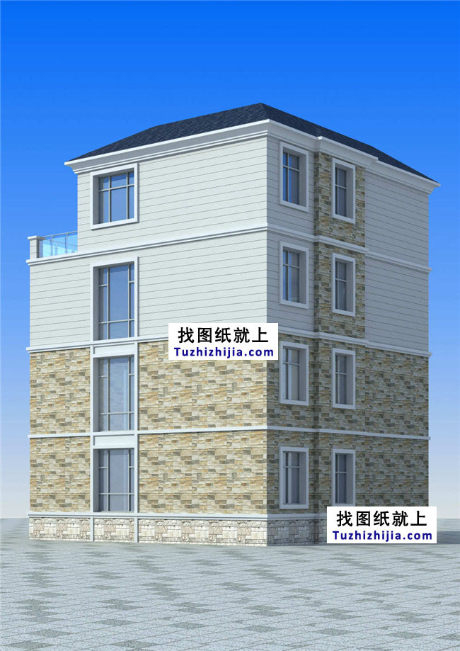 114平方米農(nóng)村四層別墅設(shè)計圖紙及效果圖