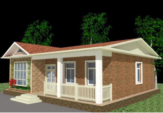 120平方米一層鄉(xiāng)村房屋設(shè)計圖紙及效果圖大全11.5m*10.8m