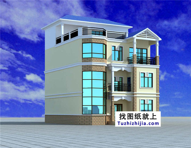 130平方米農村四層別墅設計圖紙及效果圖