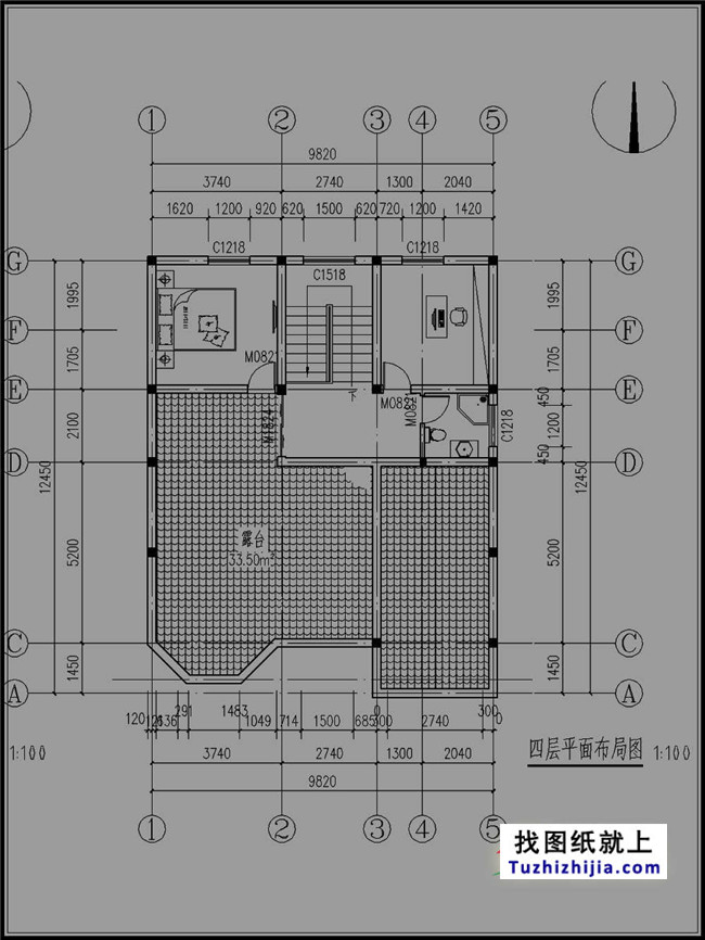 130平方米農村四層別墅設計圖紙及效果圖