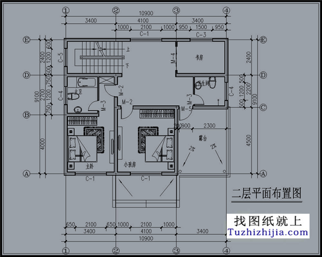 100平方米,新農村二層房屋設計圖紙