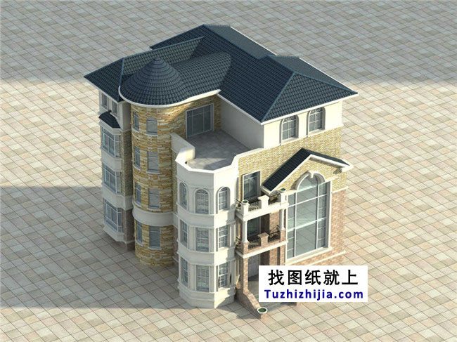 地中海風格農村四層房屋設計圖紙
