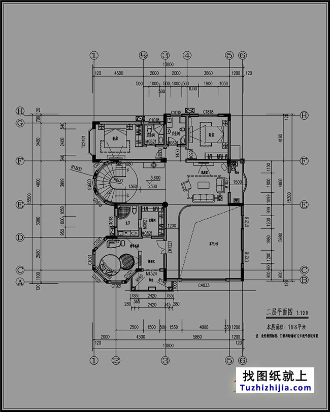 地中海風格農村四層房屋設計圖紙