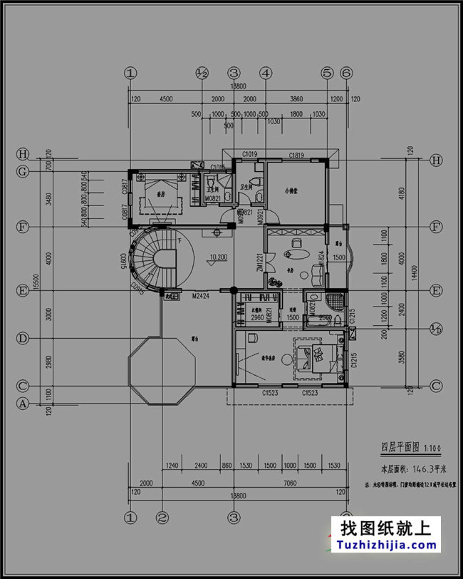 地中海風格農村四層房屋設計圖紙