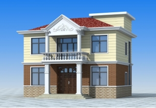 90平方米農村二層房屋設計圖紙（施工圖+效果圖）