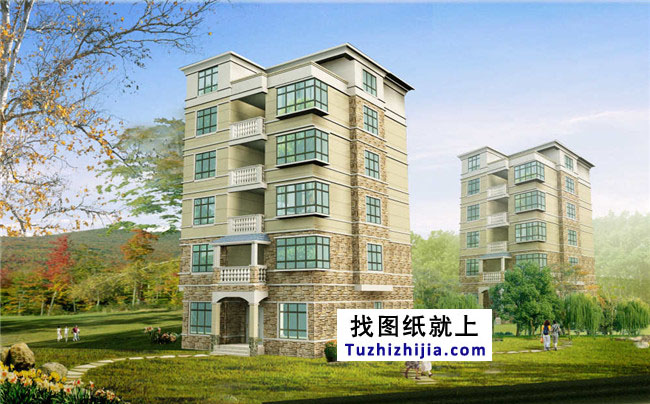 農村六層房屋設計圖紙及效果圖