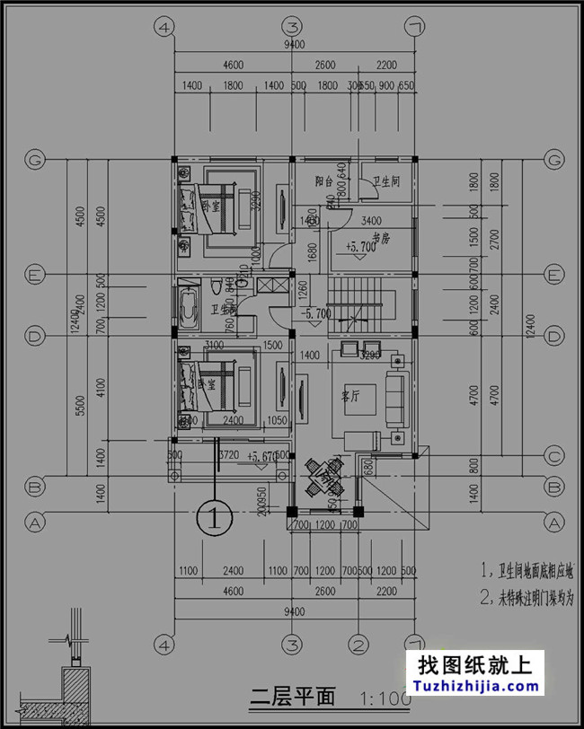 農(nóng)村四層帶商鋪的房屋設(shè)計(jì)圖紙