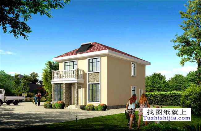 80平方米二層農村cad設計圖紙及效果圖大全