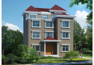 130平方米農(nóng)村自建四層別墅設(shè)計(jì)圖紙及效果圖